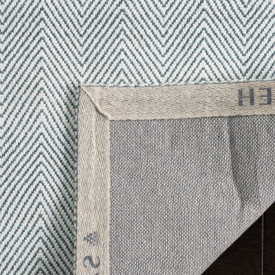 Light Blue Rectangular 4' x 6' Hand-Tufted Wool and Viscose Rug