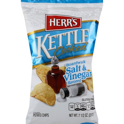 HERR'S Kettle Cooked Salt & Vinegar Potato Chips - 8.5oz