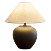 POWLIG 15.75" Modern Porcelain Table Lamp with Fabric Shade - Bedside Lamp for Bedroom & Living Room - 2 of 4