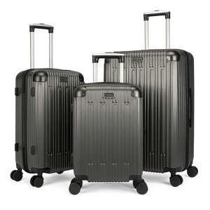 World Traveler Dejuno Cornwall 3-Piece Lightweight Hardside Spinner Luggage Set - 1 of 4