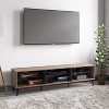 CorLiving Cole TV Stand for TVs up to 85" Light Brown/Gray: Modern Media Console with Adjustable Shelves - 2 of 4