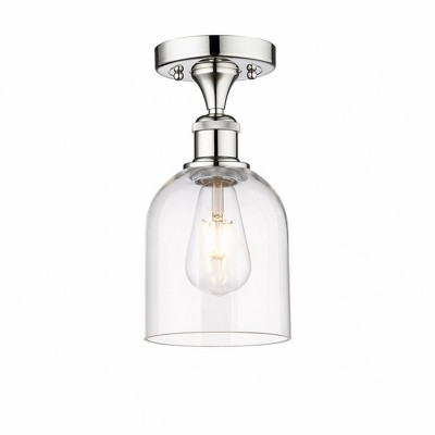 Bella - 1 Light Semi-Flush Mount In Industrial Style-9.63 Inches Tall and 5.5 Inches Wide