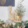 AuldHome Design Wooden Reindeer Statues Set of 2; Primitive Style Mango Wood Christmas Holiday Figurines - 4 of 4