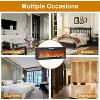 Garvee 60" Black Electric Fireplace, Recessed or Wall Mounted, 1500W/750W, WiFi Alexa Remote, Multicolor Flames, Touch Screen Heater - 4 of 4