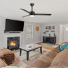 Airsurfer 52" Matte Black Color-Changing LED Propeller Ceiling Fan, with 3 Dark Red & Black Blades, 5''/10'' Down Rods, Remote Included - 3 of 4
