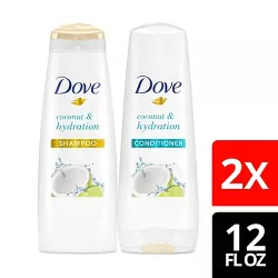 Dove Beauty Coconut and Hydration Shampoo & Conditioner - 2pk/24 fl oz