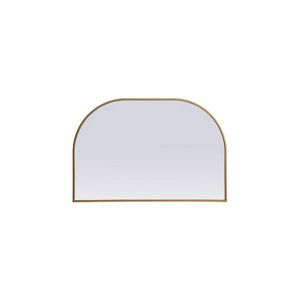 Elegant Lighting Metal Frame Arch Mirror 36x24 Inch in Brass - 1 of 4