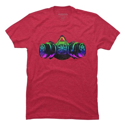 Men's Design By Humans Fluorescent Bomber Mask By Exosam T-Shirt