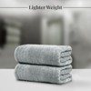 BRINJOY 4-Pack Extra Large Bath Towels - 30x60 Inch 100% Ultra-Fine Cotton, Lightweight Quick-Dry Bath Towels (Cool Grey) - 3 of 4