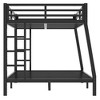 NicBex Metal Full XL/Queen Bunk Beds for Teens&Adults,Space-Saving Bunk Bed Platform with Safety Guardrail&Ladder,400/600lbs Max,Black - 4 of 4