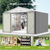 8'x10' Outdoor Storage Shed, Large Garden Shed, with Slooping Roof and 4 Vents - 2 of 4