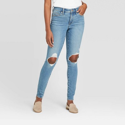 women's light blue high waisted jeans