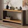 Distressed Wood Console Table with Rustic Industrial Design, Minimalist Silhouette and Storage Surface for Entryway or Hallway-Maison Boucle - 2 of 4