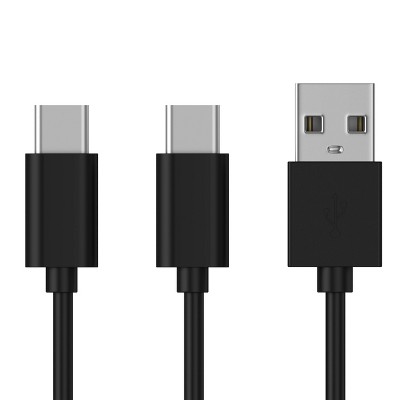Just Wireless 6ft TPU Type-C to USB-A Cable Dual Pack - Black