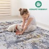 Gulches Ivory/Blue Abstract Area Rug: Stylish Comfort for Every Space - 3 of 4