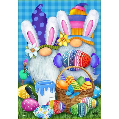 Easter Gnomes Multi-Color Polyester Outdoor Garden Flag 28" x 40"