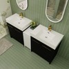 SEVOBAL Bathroom Vanities 72 Inch Freestanding Bathroom Vanity With Resin Sink Soft Closing Door for Bathroom, Black, 70.8"*18.1"*35.1" - 4 of 4