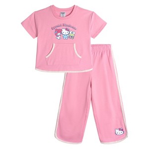 その他 Hello Kitty T-shirt & Pants Set Hello Kitty Girls' 2-Piece T-Shirt and Pants Set Little Kid to Big
