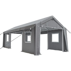 Carport, Outdoor Heavy Duty Portable Assembly Carport, for Car Truck Boat, Windproof Waterproof UV Proof - 1 of 4