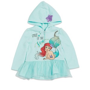 Disney Princess Moana Cindrella Ariel Belle Zip Up Hoodie Little Kid to Big Kid - 1 of 4