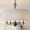 DORESshop Modern 5-Light Black E12 Chandelier with White Drum Shades for Dining Rooms, Living Rooms, and Kitchens (Light bulbs not included) - 2 of 4