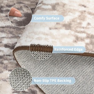 Coucheta Modern Washable Area Rug - Low Pile Soft Carpet, Simple Striped Design for Living Room, Bedroom & Office - 1 of 2