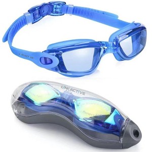 Link Active Kids Swim Goggle With Fast Clasp Technology UV Protection Leak & Fog Proof Wide View Boys & Girls Ages 3-9 - 1 of 4