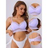 Allegra K Women's Mesh Polka Dot Wireless U Back Adjustable Straps Minimizer Bras - 3 of 4