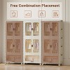 1 Pc Plastic Free Installation Storage Cabinet Wardrobe Home Living Room Bedroom Multifunctional Dustproof Clothes Storage Cabinet - 4 of 4