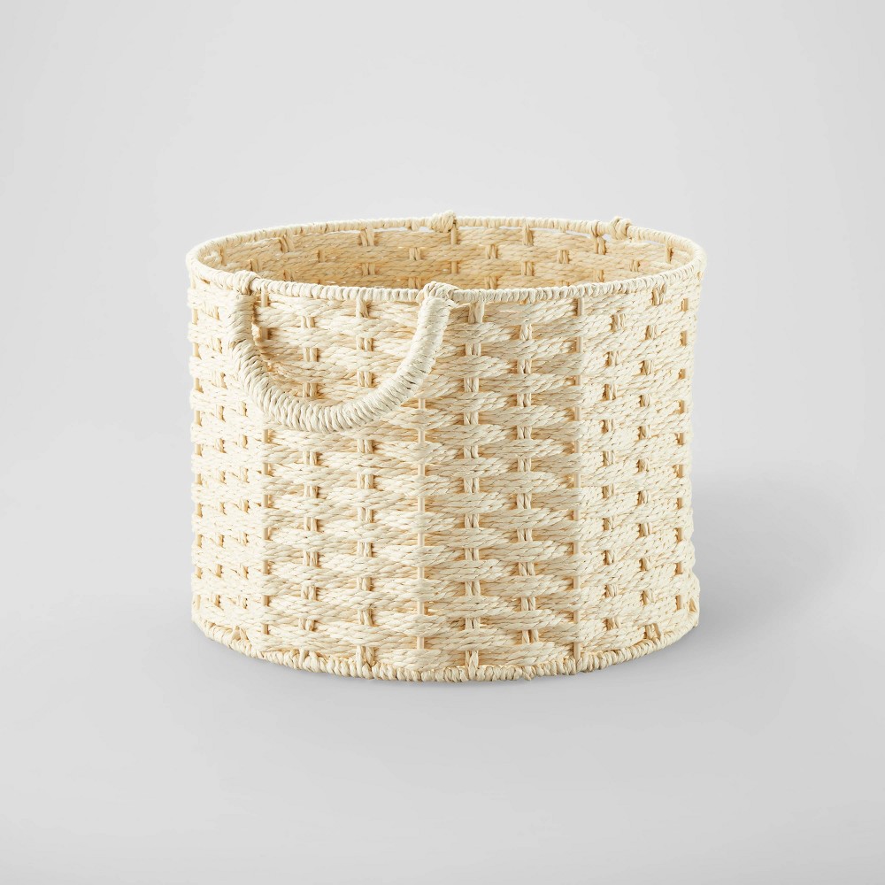 Round Woven Twisted Paper Rope Basket - Brightroom