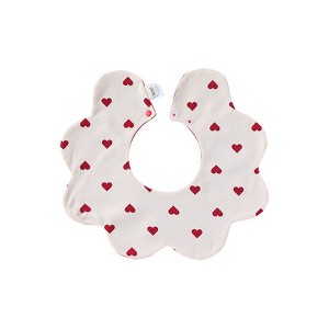 MyKids-Usa Adorable Simple Pattern Cotton Snap-on Flowers Shaped Bib - 1 of 2