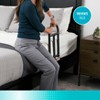 Stander BedCane with Wooden Base & Organizer Pouch, Senior Bed Rail, Black - 2 of 4