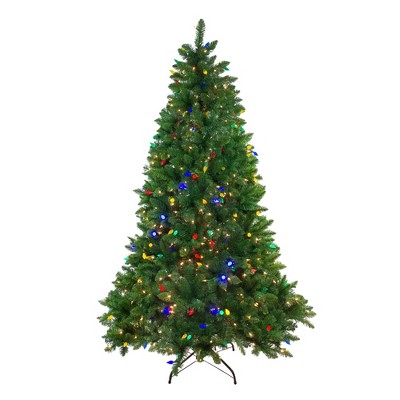 Northlight 6.5' Prelit Artificial Christmas Tree Huron Pine - Multi ...