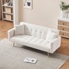 NicBex Modern Teddy Fleece Loveseat Sofa with Pillows & Adjustable Backrest,Solid Wood 2-Seater Sofa for Living Room,Bedroom - 4 of 4