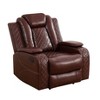 DOMETOUR Brown Breathing Leather Living Room Recliner Chair - 3 of 4