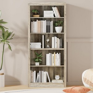 COZONY 71" Bookcase, Modern 5-Tier Wooden Bookshelf with Open Storage, Floor Standing Display Shelf for Living Room, Bedroom, Office - 1 of 4