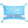 The Lakeside Collection Gone to the Lake Embroidered Accent Pillows - Gone Fishing - 4 of 4