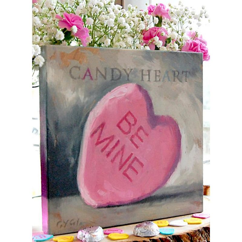 Sullivans Darren Gygi Pink Candy Heart Canvas, Museum Quality Giclee Print, Gallery Wrapped, Handcrafted in USA, 3 of 5