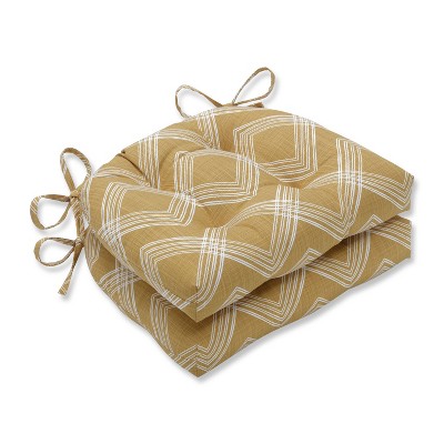 Set of 2 Colton Tuscan Reversible Chair Pad - Pillow Perfect