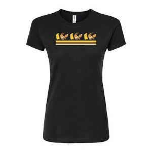 Women's - Pokémon - Pikachu Eevee Retro Fitted Graphic T-Shirt - 1 of 3