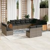 vidaXL Garden Sofa Set Grey, Dark Grey - 2 of 4