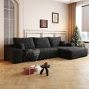 Black Cloud Couch with L-Shape Chaise,Modern Modular Sofa with Deep Seat, Upholstered Couches for Living Room Bedroom - 2 of 4