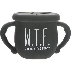 Pavilion Gift Company - W.T.F. - 3.5" Silicone Snack Bowl with Lid - Dining Bowls - 1 of 4