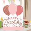 Big Dot of Happiness Pink Rose Gold Birthday - Happy Birthday Giant Greeting Card - Big Shaped Jumborific Card - 16.5 x 22 inches - 2 of 4