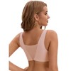 INSPIRE CHIC Women's Deep V Push Up Wirefree Seamless Mesh Plunge Bras Light and Breathable Minimizers - 2 of 4