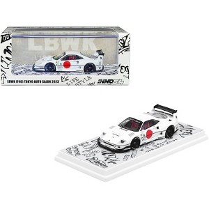 LBWK (Liberty Walk) F40 White with Graphics "Tokyo Auto Salon 2023" 1/64 Diecast Model Car by Inno Models - 1 of 4
