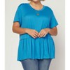 Women's Short Sleeve Peplum Top - entro - image 4 of 4