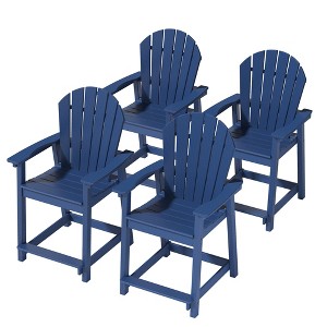 Decksplore Tall Adirondack Chairs Set Patio Chairs HDPE Weather Resistant Adirondack Balcony Chairs Outdoor Chairs for Garden Backyard - 1 of 4