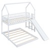 Grungis Twin over Full Loft Bed with Slide and Built-in Ladder,House Bunk Bed with Full-Length Guardrails,Modern Loft and Bunk Bed for Bedroom - 4 of 4