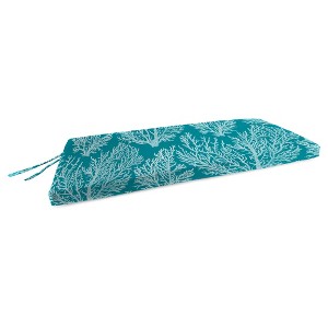 Outdoor French Edge Bench/Glider Cushion - Seacoral Turquoise - Jordan Manufacturing